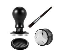 58mm Coffee Tamper & Distributor Set, Goespecil Espresso Tamper with Spring Loaded and Base, Coffee Leveler for 58mm Breville Portafilter with Coffee Cleaning Brush (58mm)