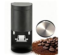 58mm Electric Espresso Tamper Automatic Coffee Powder Press Adjustable Tamp Times 1-3 Easy Clean for Espresso Preparation(Black,Plainweave)
