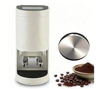 58mm Electric Espresso Tamper Automatic Coffee Powder Press Adjustable Tamp Times 1-3 Easy Clean for Espresso Preparation(White,Plainweave)