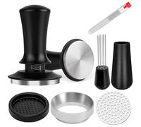 58mm Espresso Accessories Kit, Spring Loaded Calibrated Tamper, WDT Tool, Puck Screen and Dosing Funnel Set Fits Delonghi 58 mm Espresso Coffee Machines and Portafilter, Professional Barista Tools