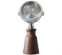 58mm Espresso Portafilter With Filter Basket For Petrus 3888 And 3992 Models Featuring Short Handle Made From 304 Stainless Steel And Sandalwood Material For Home Coffee Brewing(Black sandalwood)