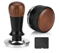 58mm Espresso Tamper and Distributor Set with Silicone Mat | Walnut Handle, Adjustable Coffee Leveller for Even Extraction | Compatible with Sage, Gaggia Classic, Rancilio Silvia & E61 Machines