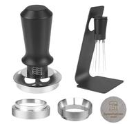 58mm Espresso Tamper Kit - Dual-Spring Calibrated Coffee Tamper, 8-Needle WDT Tool Espresso Distribution Tool, Magnetic Aluminum Dosing Funnel, Reusable Puck Screen, Fit for 58mm Portafilters
