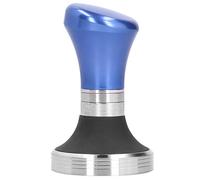 58mm Flat Coffee Tamper, Stainless Steel Base Coffee Powder Hammer, Adjustable Height with PC Silicone Handle, Heavy Duty Espresso Tamper for and Home Use, Easy to Clean Ki (Blue)