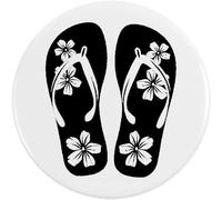 58mm 'Floral Flip Flops' Medium Button Pin Badge (BB00144196)