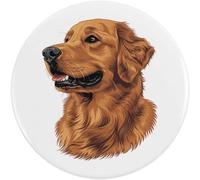 58mm 'Golden Retriever Portrait' Medium Button Pin Badge (BB00130625)