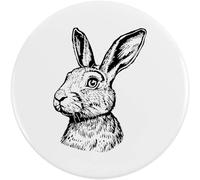 58mm 'Hare Rabbit Portrait' Medium Button Pin Badge (BB00146334)