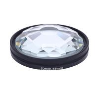 58mm Kaleidoscope Filter, with 52MM-58MM Adapter Ring Special Effects Filter Prism Crystal Glass with Multi Refraction Subjects for Camera Lens