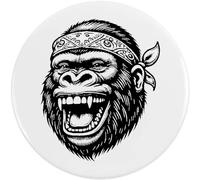 58mm 'Laughing Gorilla' Medium Button Pin Badge (BB00120161)