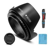 58mm Lens Hood,Fotover Universal Tulip Flower Lens Hood Sun Shade with Centre Pinch Lens Cap for Canon Nikon Sony Pentax Olympus Fuji Camera
