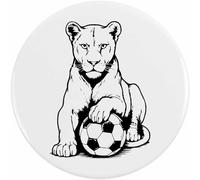 58mm 'Lioness With Football' Medium Button Pin Badge (BB00147123)
