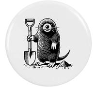 58mm 'Mole Digging With Shovel' Medium Button Pin Badge (BB00136888)