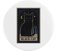 58mm 'Mystical Black Cat Card' Medium Button Pin Badge (BB00144963)