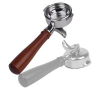 58mm Portafilter Double Spout Compatible with E61 Group Head, 2 ears 58mm Portafilter with Filter Basket and Wooden Handle