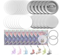 58mm Round Button Maker Supplies Blank Paper Sheets with Transparent Film for DIY Badge Pin Making Machine Crafts