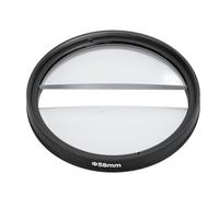 58mm Special Effects Filter, Double Half Moon Split Diopter Lens, Soft Focus Camera Filter with MRC Coating, water proof & Oil-Resistant for Photography & Video