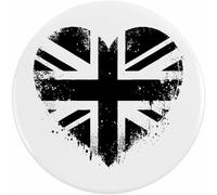 58mm 'Union Jack Heart' Medium Button Pin Badge (BB00146549)