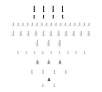 58Pcs Full Set Screws For Lite Game Console Gaming Accessories Game Host Internal External Screw Set Replacement Console Screws