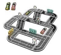 58PCS Magnetic Tiles Road Set with Cars, Magnetic Building Blocks for Kids | Magnetic Building Toy Sets, STEM Montessori Creativity Toys for Boys and Girls Ages 3+, Ideal Birthday Christmas Gift