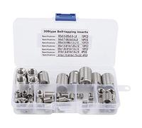 58Pcs Stainless Steel Inner Thread Self Tapping Thread Inserts Set, Thread Reinforcement & Repair Tool, M3-M16 Sizes with Storage Case, for Plastic Aluminum Copper