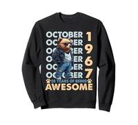 58th Birthday Bear Legends October 1967 58 Years Old Mens Sweatshirt
