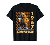 58th Birthday Bear Legends October 1967 58 Years Old Mens T-Shirt