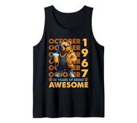 58th Birthday Bear Legends October 1967 58 Years Old Mens Tank Top