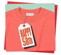 58th Birthday Card for Her, Funny Design