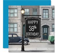 58th Birthday Cards for Men Women - Sign of Aging - Happy Birthday Card for 58 Year Old Man Woman Wife Uncle Husband Daughter, 145mm Bday Greeting Cards