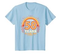 58th Birthday Gift: Vintage 1965 Retro Funny Quote T-Shirt, Kids, Baby Blue, 10 Years