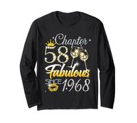 58th Birthday Queen Chapter 58 Fabulous Since 1968 Women Long Sleeve T-Shirt