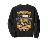 58th Birthday The Real Legends October 1967 58 Years Old Men Sweatshirt