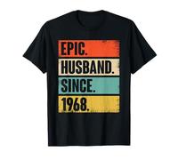 58th Wedding Anniversary for Him - Epic Husband Since 1968 T-Shirt
