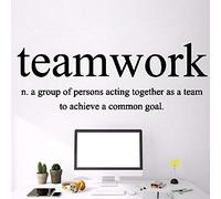 58x20cmEuropean-Style Teamwork Text Removable Decal,PVC Material Cinyl Wallpaper,Art Wall Stickers,Wateproof Wallpape,Home Deco
