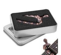 58x85mm/2.2x3.3in Acoustic and Electric Guitars Capo, Alloy Silicone Diacritics Skull Ukulele Capo for 6-String Guitars, Ukulele, Mandolin, Banjo Musical Instrument Accessories (Black)