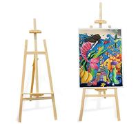 59 Inch/150cm Wooden Easel Stand for Display, Lightweight Art Easel Card Display Stand for Craft Fairs, Christening Decorations, Painting Stand Welcome Sign Stand, Easy Assembly