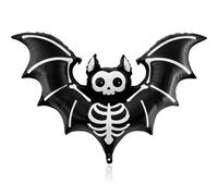 59 Inch Bat Balloon for Halloween Decorations - Matte Black Bat Foil Mylar Balloons for Halloween Party Birthday Haunted House Spooky Decoration Supplies