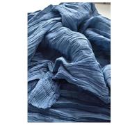 59 Inch Wide Blended Pleated Tie Dye Fabric Indigo Eco-Friendly Sewing Material By The Yard for Chinese Style Clothing Design and Crafts