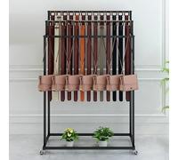 59" Metal Floor Standing Belt Display Rack 3-Tier Scarf & TieHanger Commercial Clothing Shelf for Retail Store & Bedroom Space-Saving Design