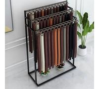 59" Metal Floor Standing Belt Rack3Tier Tie& Purse Display StandSpaceSaving Clothing nizer for Retail Stores & Bedrooms