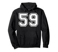 59 Number Fifty-Nine Team Sports Graphic Matching Varsity Pullover Hoodie