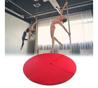 59" Pole Dance Mat, Folding Portable Pole Crash Pad, Thick Dance Safety Protect Mats For Beginners Fitness Gymnastics, Stripper Pole Cushion For Home Studio, Yoga Exercise(Red,59"x1.18")