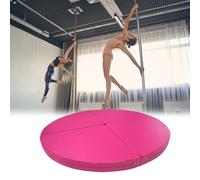59" Pole Dance Mat, Folding Portable Pole Crash Pad, Thick Dance Safety Protect Mats For Beginners Fitness Gymnastics, Stripper Pole Cushion For Home Studio, Yoga Exercise(Rose Red,59"x1.97")