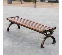 59" Weatherproof Wooden Garden Bench for 23 People - Patio Seating with Backrest & Armrests - Ideal for Outdoor Porch Park & Deck Use