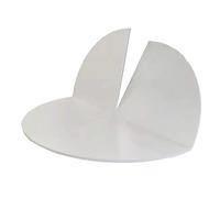 59" White Lar Round Folding Tabletop - Solid Wood, Space-Saving Design, No Legs, Perfect for Family Dinners, Easy to Store, Versatile Dining Desk Extender