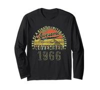 59 Year Old Birthday Gifts for Men November 1966 59th Bday Long Sleeve T-Shirt