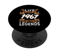 59 Year Old Life begins 1967 Birth of Legends 59th Birthday PopSockets Adhesive PopGrip