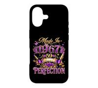 59 Year Old Made in 1967 Retro Floral 59th Birthday Women Case for iPhone 17