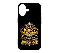 59 Year Old Made in 1967 Retro Floral 59th Birthday Women Case for iPhone 17