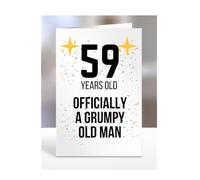 59 Years Old, Officially a Grumpy Old Man Card, Funny, Joke, Gift, 59th Happy Birthday, Presents for, Dad, Daddy, Grandad, Husband, Uncle, Him, Male, A5-164_31